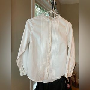 J. Crew pleat front tuxedo shirt